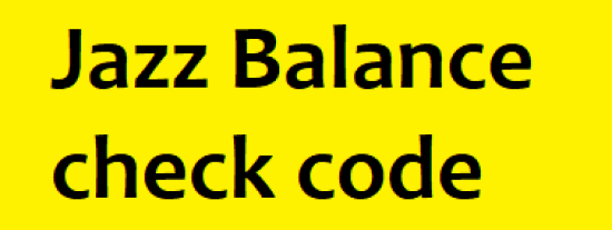 Jazz Balance Check Code
