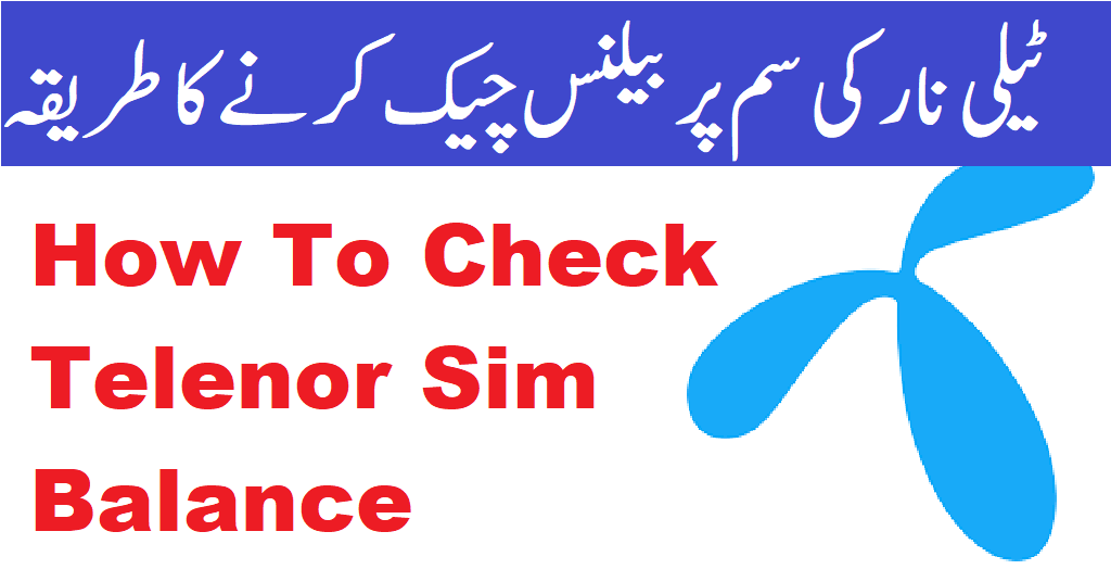 telenor-sim-balance-check-code